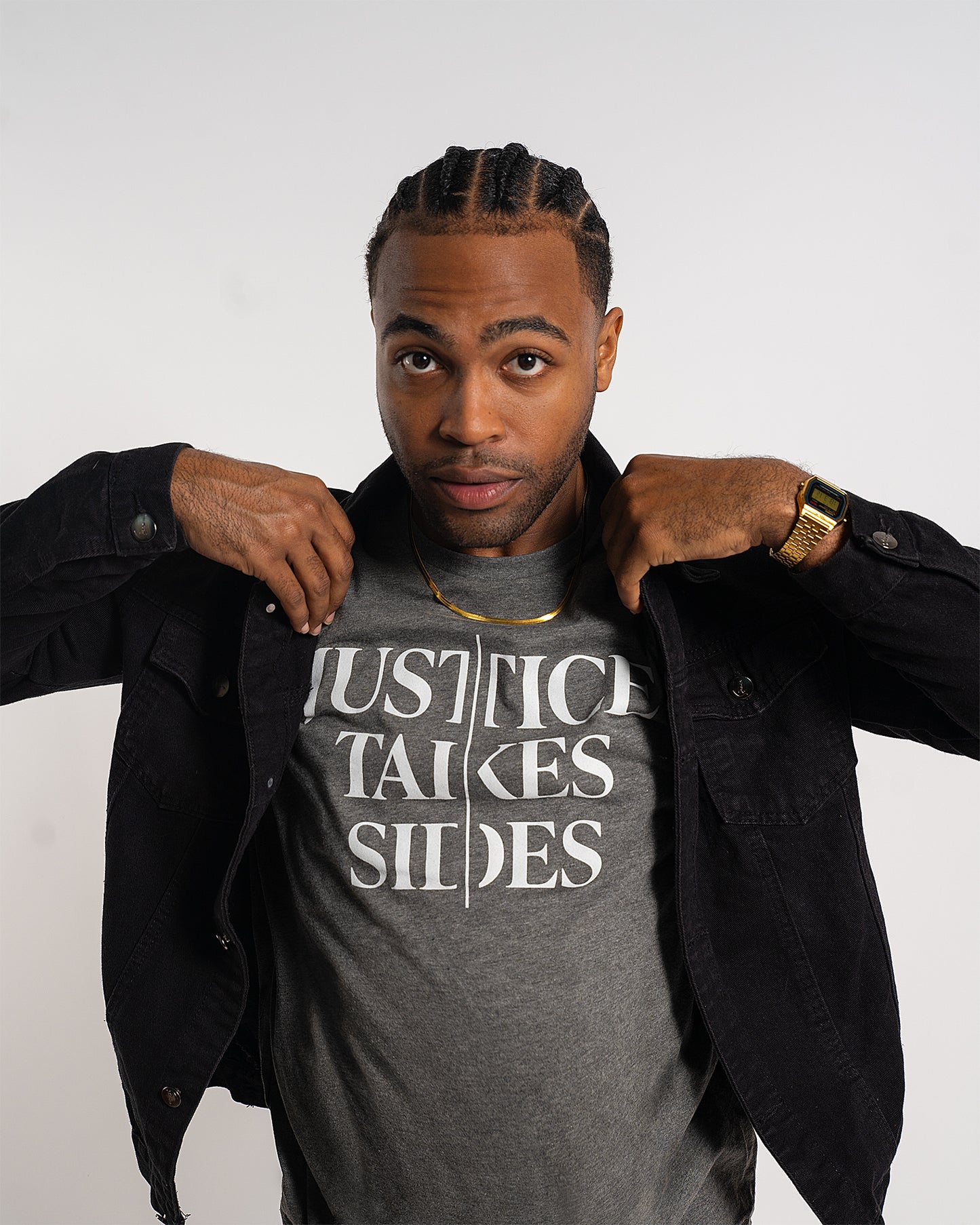 Justice Takes Sides T-Shirt (Gray)