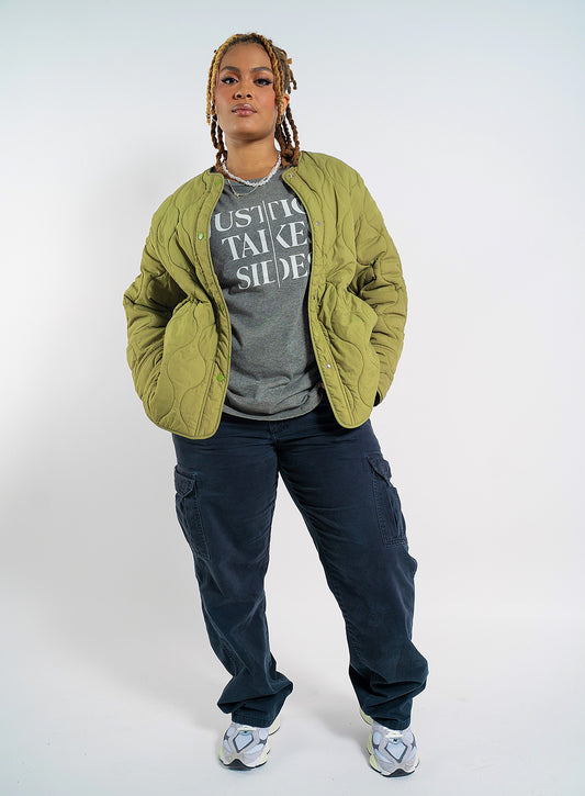 Justice Takes Sides T-Shirt (Gray)