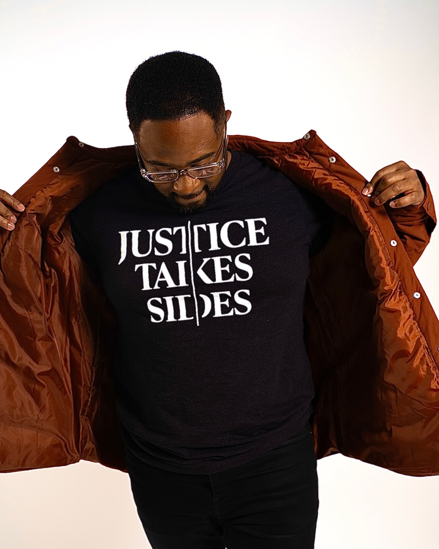 Justice Takes Sides T-Shirt (Black)