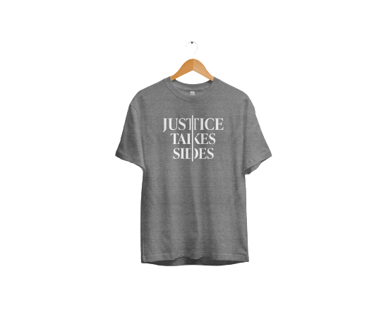Justice Takes Sides T-Shirt (Gray)